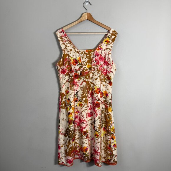 Sundance Evelyn 100% Silk Floral Mini Dress Women's 10 Ivory Flowy Feminine Chic - Picture 4 of 14